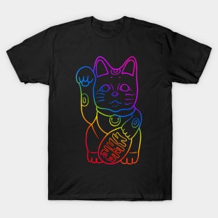 Lucky Cat. - Rainbow T-Shirt